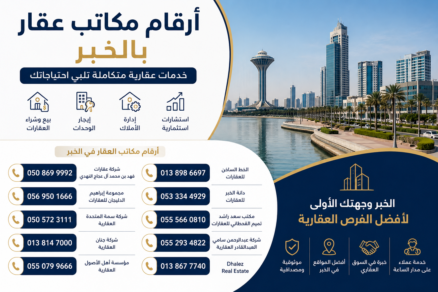 أرقام مكاتب عقار بالخبر