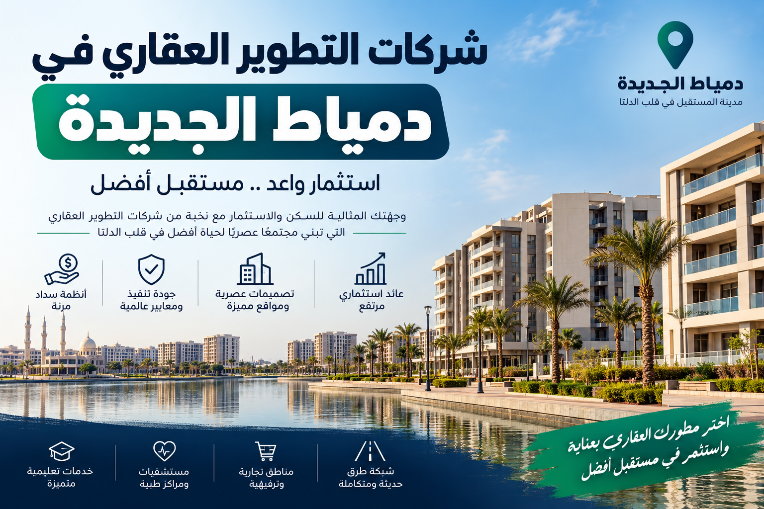 افضل شركات التطوير العقاري في دمياط الجديدة