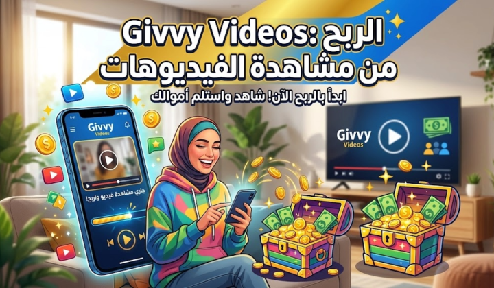 الربح من مشاهدة الفيديوهات Givvy Videos وحقيقة الأرباح